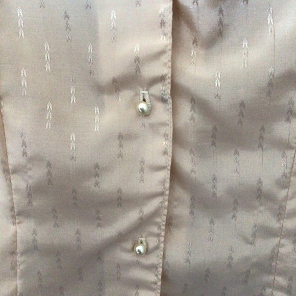 Jonathan Martin - Pink blouse with chevron design and pearlized buttons - Picture 2 of 8